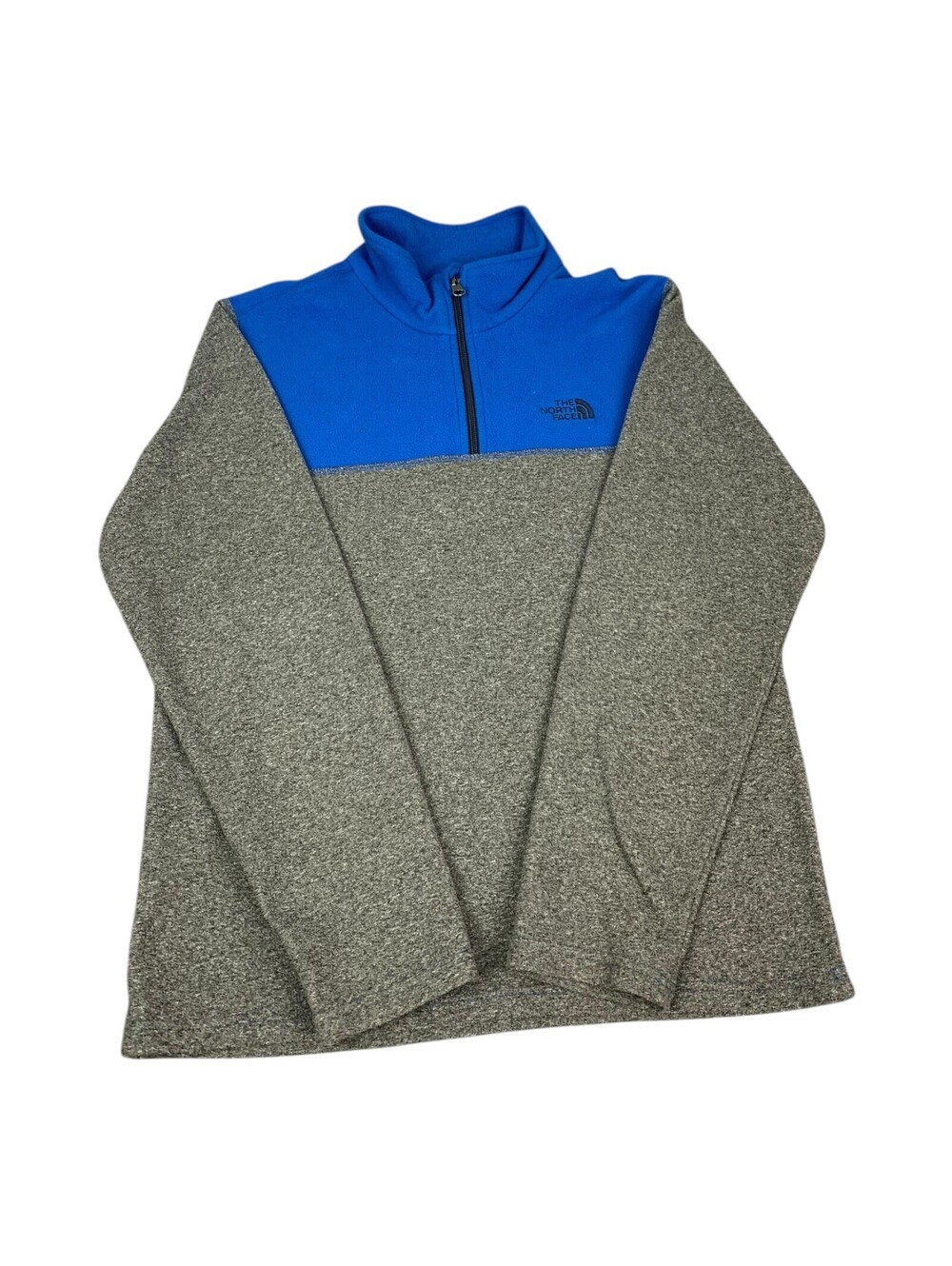 The North Face Boys 1/4 Zip Fleece Pullover Top, Blue/Gray, Boys Size XL (18/20)